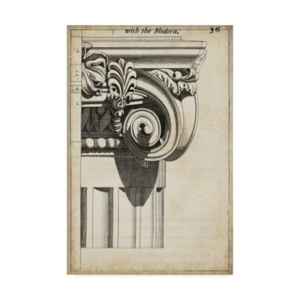 Vision Studio 'Architectural Composition Iii' Canvas Art, 12x19, Trademark Fine Art, Mfr#: WAG07318-C1219GG